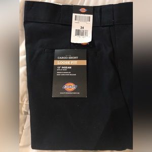 Dickies Black Loose Fit Cargo Shorts